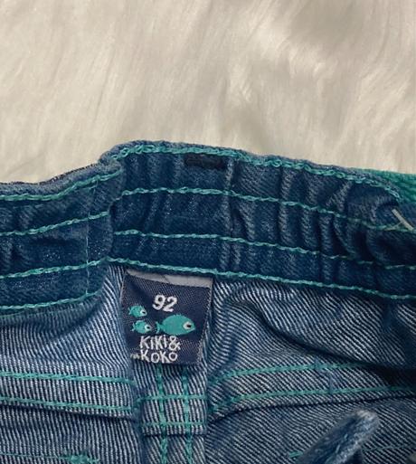 Rifľové šortky s opaskom veľ. 92, kik,92