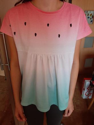 Tričko melónové, na 10-11 r., f&f,146