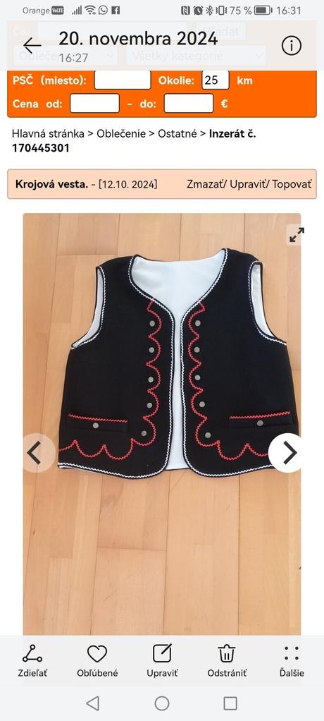 Vesta ku kroju., 4xl - xxxl