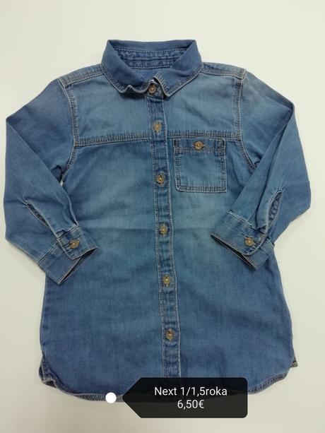 Rifľové šaty / tunika košeľa next, next,86