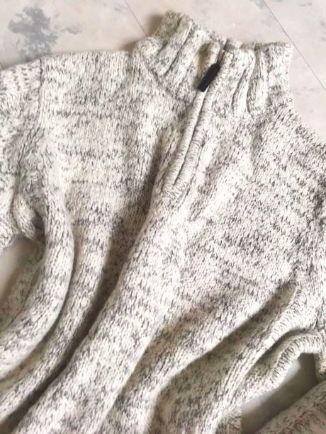 Luxusný hrubý melírovaný pulóver, tu,xl