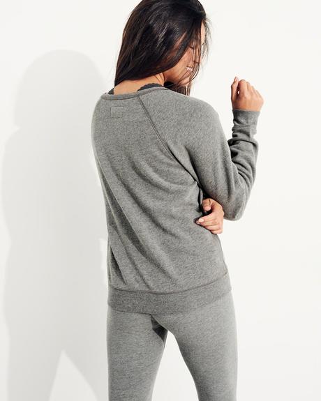 Siva mikinka gilly hicks vel.s, abercrombie&fitch,s