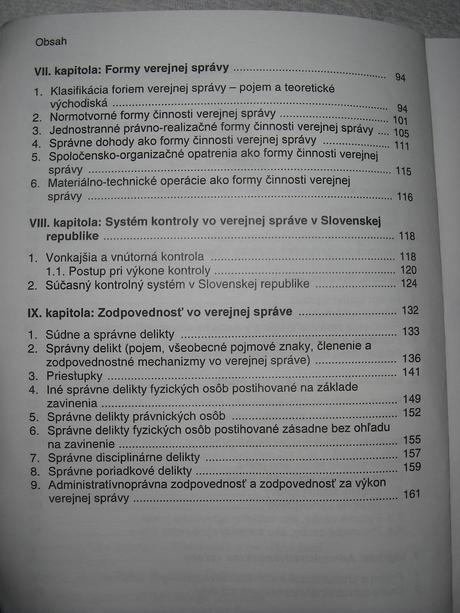 Správne právo hmotné - všeobecná a osobitná časť,