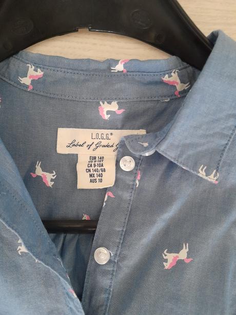 Riflové šaty, h&m,140