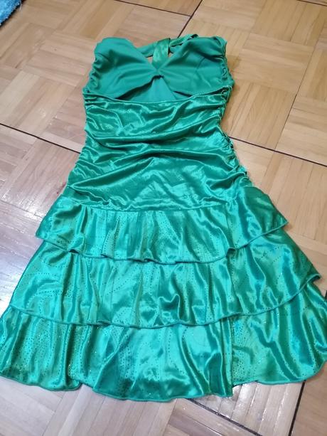 Zelené šaty ruby rox s kamienkami, 40