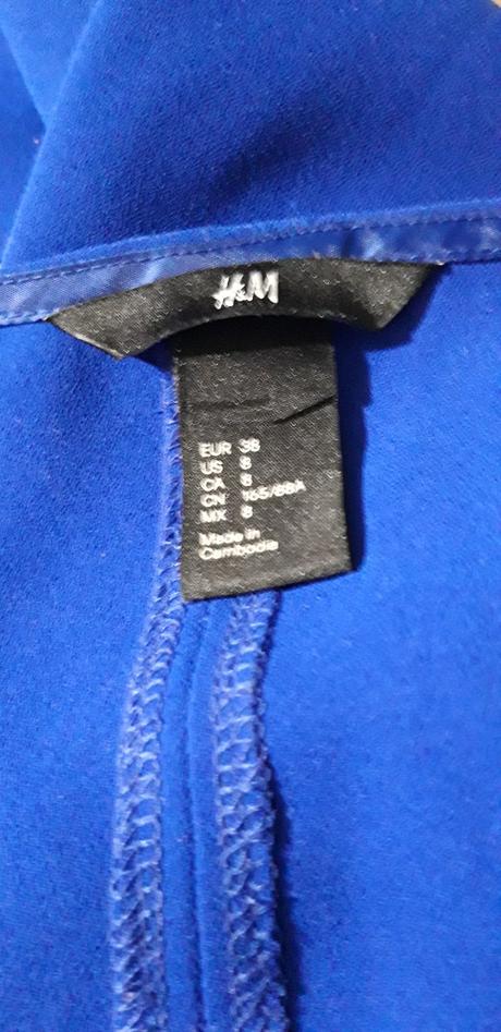 Modre volnejsie saty 38, h&m,38
