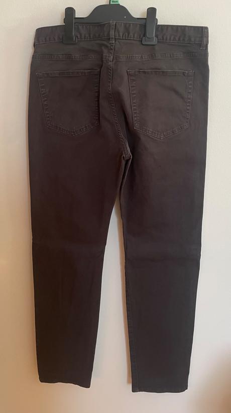 Tmavosede slim fit nohavice h&m, h&m