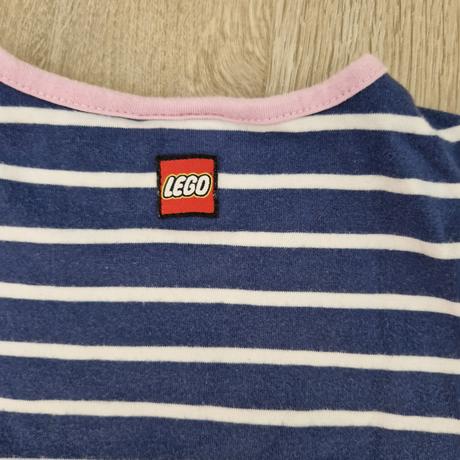 Šaty lego bavlnené modré paskované, lego,104