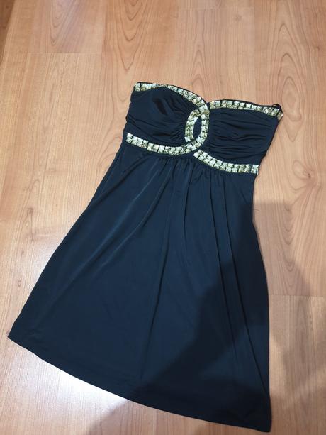 Cierne saty s kamienkami xs/s aj mensie m, s