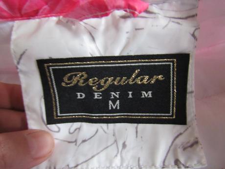 Prechodná bundička s ružami, denim,m