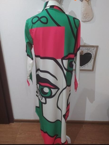 Košeľové maxi šaty, m