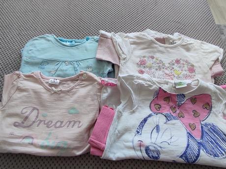 2 dlhé pyžamá,2 nočné košele minnie 6-9m, f&f,74