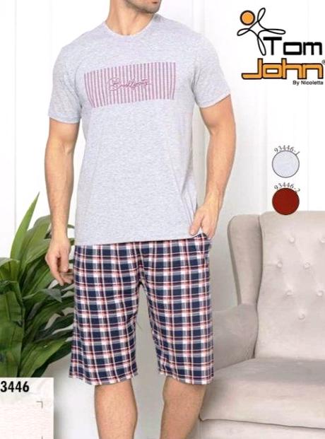 Pánske bavlnené pyžamo krátke, 4xl - xxxl