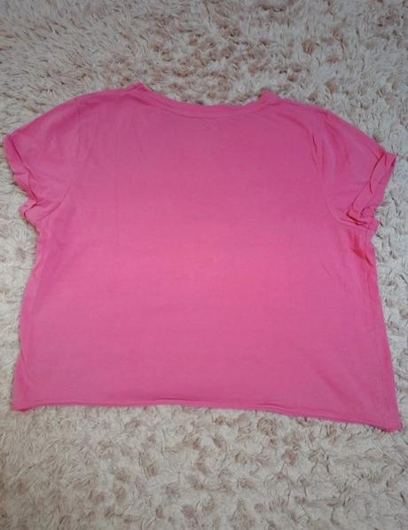 Ružový crop top, fishbone,s