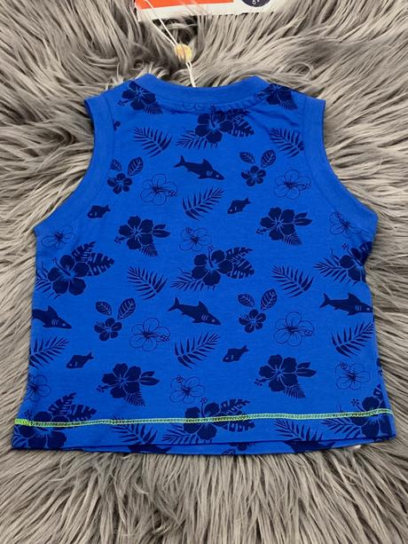 Chlapčenské vzorované tielko modré (3-6 mes.), original marines,62 / 68