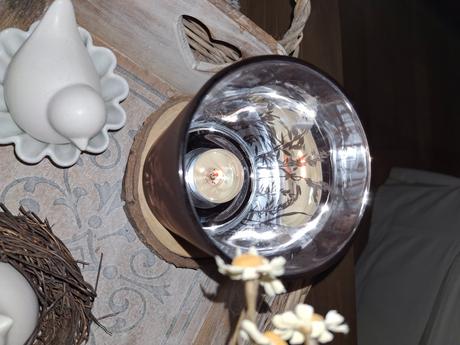 Nadherny skleneny svietnik jesenne travy, 