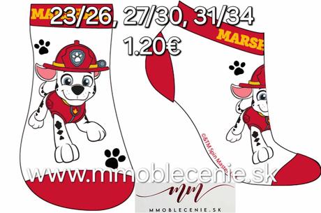 Ponožky paw patrol, disney,23 - 34