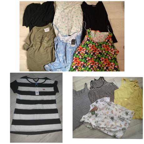 Balík dámskych triciek a tielok (10ks)  xl, xl