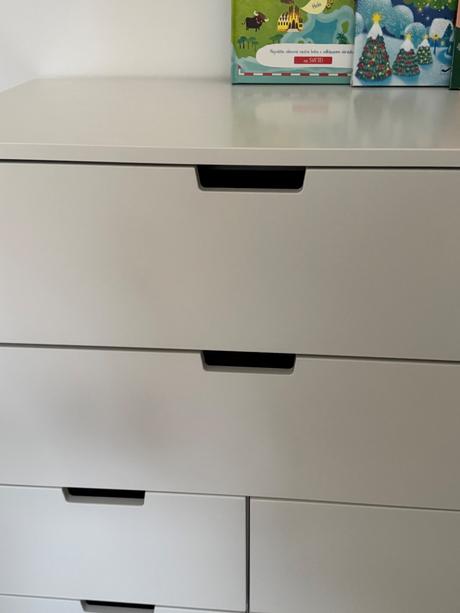 Nordli komoda, 8 zásuviek, biela, 120x99 cm, ikea,