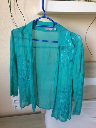 Tyrkysová blúzka, marks & spencer,s