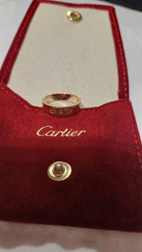 Cartier love ring 50 rose gold 18k,
