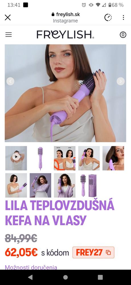 Freylish teplovzdušný kulmofén nepoužívaný, 