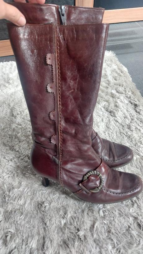 Hnedé kozenne vyteplene cizmy, 36