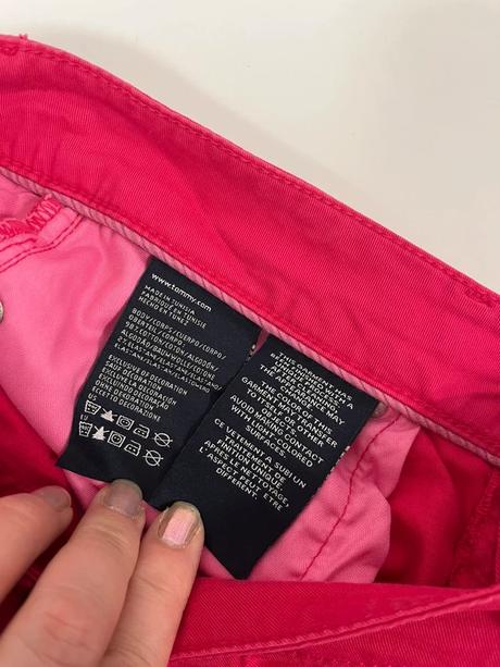 Cyklamenové nohavice tommy hilfiger veľkosť l, tommy hilfiger,l