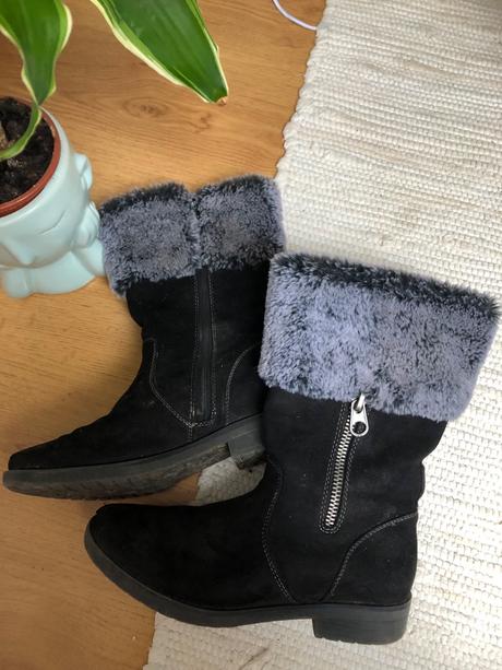 Čierne čižmy/ zimné čižmy/ zateplené čižmy, tamaris,39