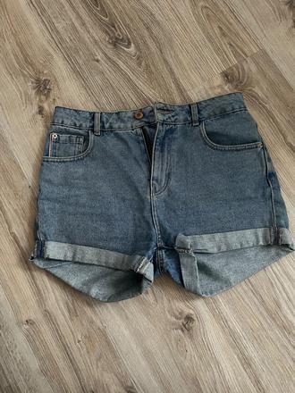 Rifľové kraťasy, denim,38