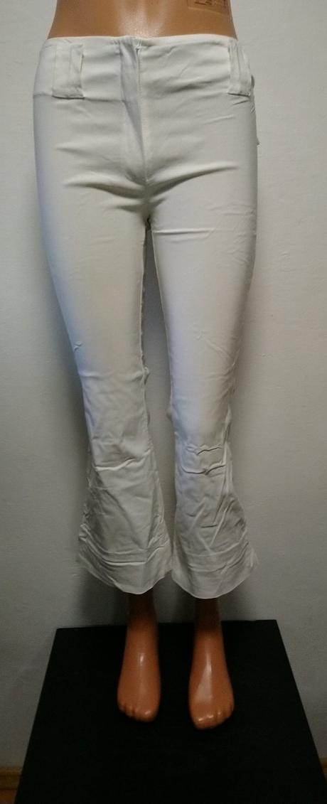 Dámske biele elastické 3/4 nohavice, la bella, s