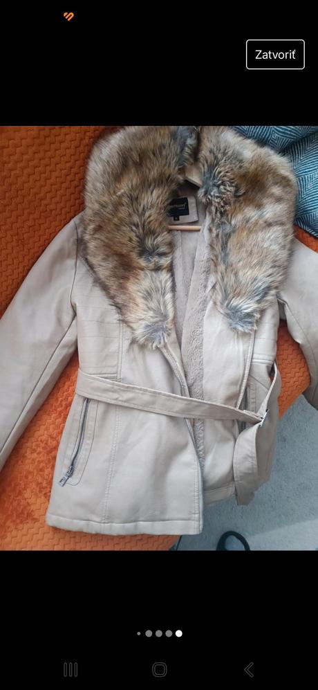 Koženková bundu na zimu, xl