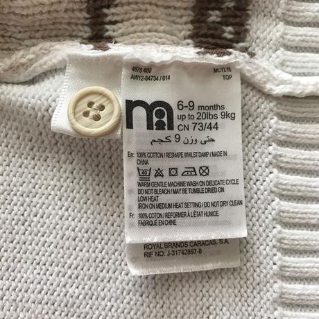 Svetrik na gombičky, mothercare,74