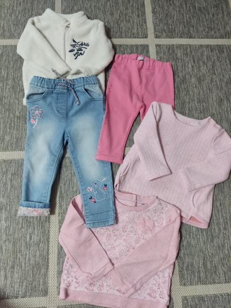 Balík pre dievča rifle, legíny, mikiny 80, 68–80