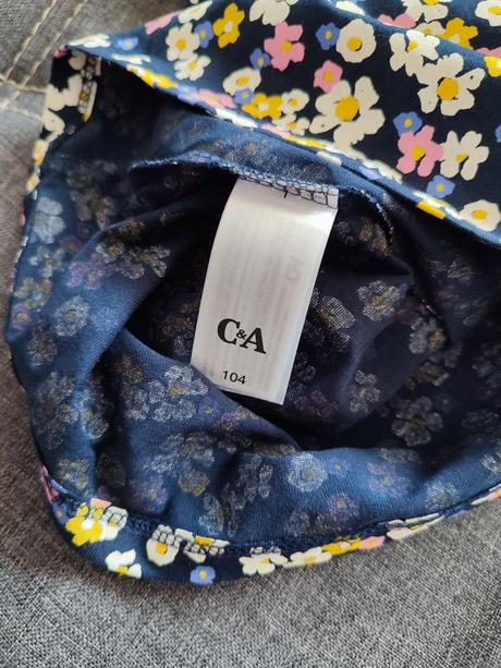 Šaty kvetinové bez rukávov c&a veľ. 104, c&a,104