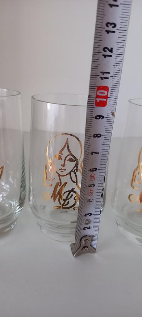 Retro poháre na vodu mdž 5ks, 