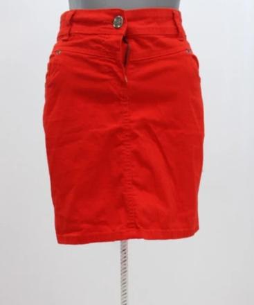 Červená riflova sukňa, l