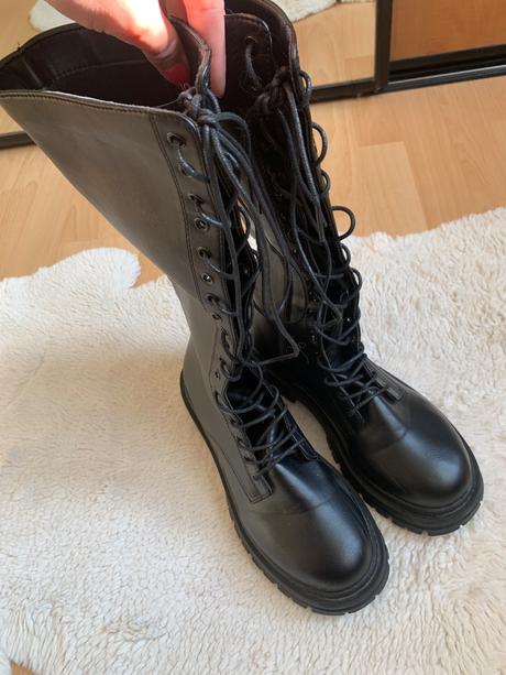 Dámske koženkové čižmy, 41