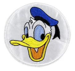 Nažehľovačka okrúhla káčer donald 8x8cm (nz408), 