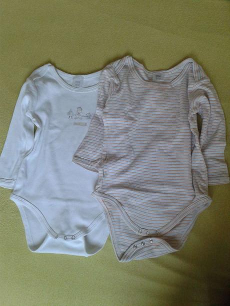 2 bodynky 86/92 málinko nosené, cena spolu, 86