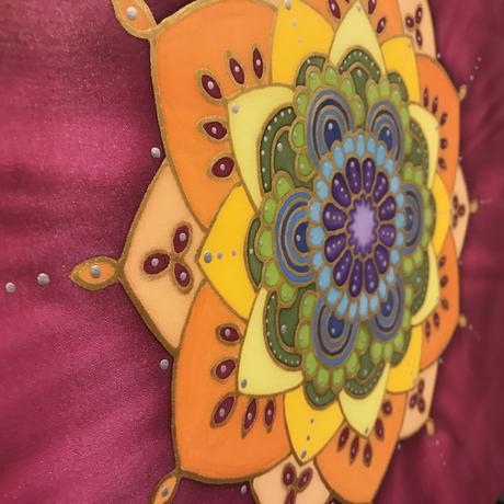 Mandala 7 chakras na hodvab 41x41 cm, 