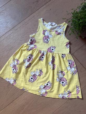 Bavlnené saty unicorn, h&m,92