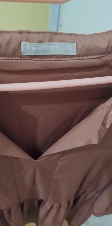 Šaty kavove, tunika, 38