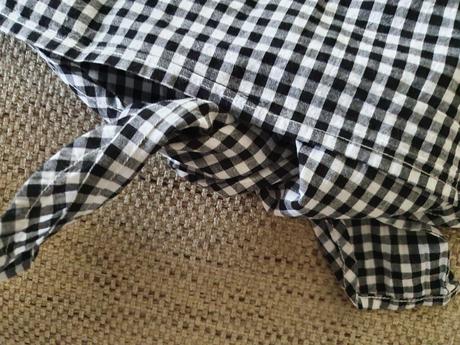 Kockovaná letná košeľa na uväzovanie veľ. 38, h&m,38