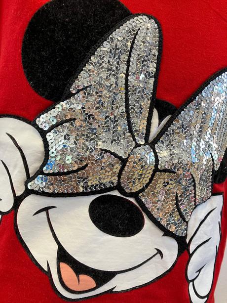 Dievčenské tričko s flitrami minnie (4-5r.), disney,110