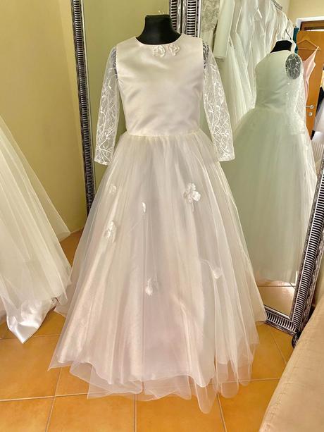 Šaty pre malé princezné vhodné na sv. prijímanie,, 152 / 158