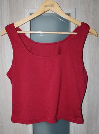 Bordové kratšie tričko č.l, l