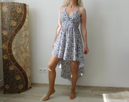 Šaty kvietočkované, s dámske letné,, s