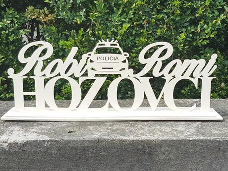 Svadobný stojan s krstnými menami, 