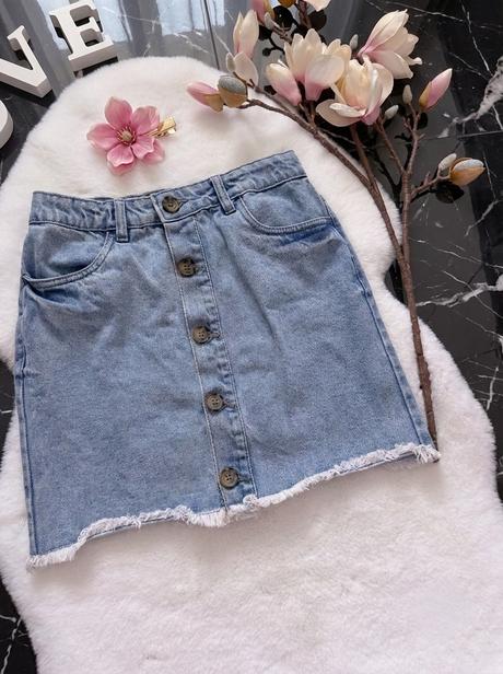 Svetlá denim sukňa, h&m,xs